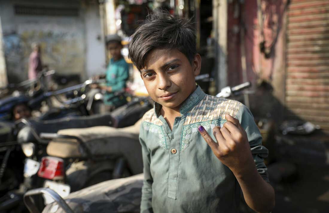 A vaccinated child during the nationwide measles and rubella campaign in Karachi, Pakistan. Credit: Gavi/2021/Asad Zaidi.