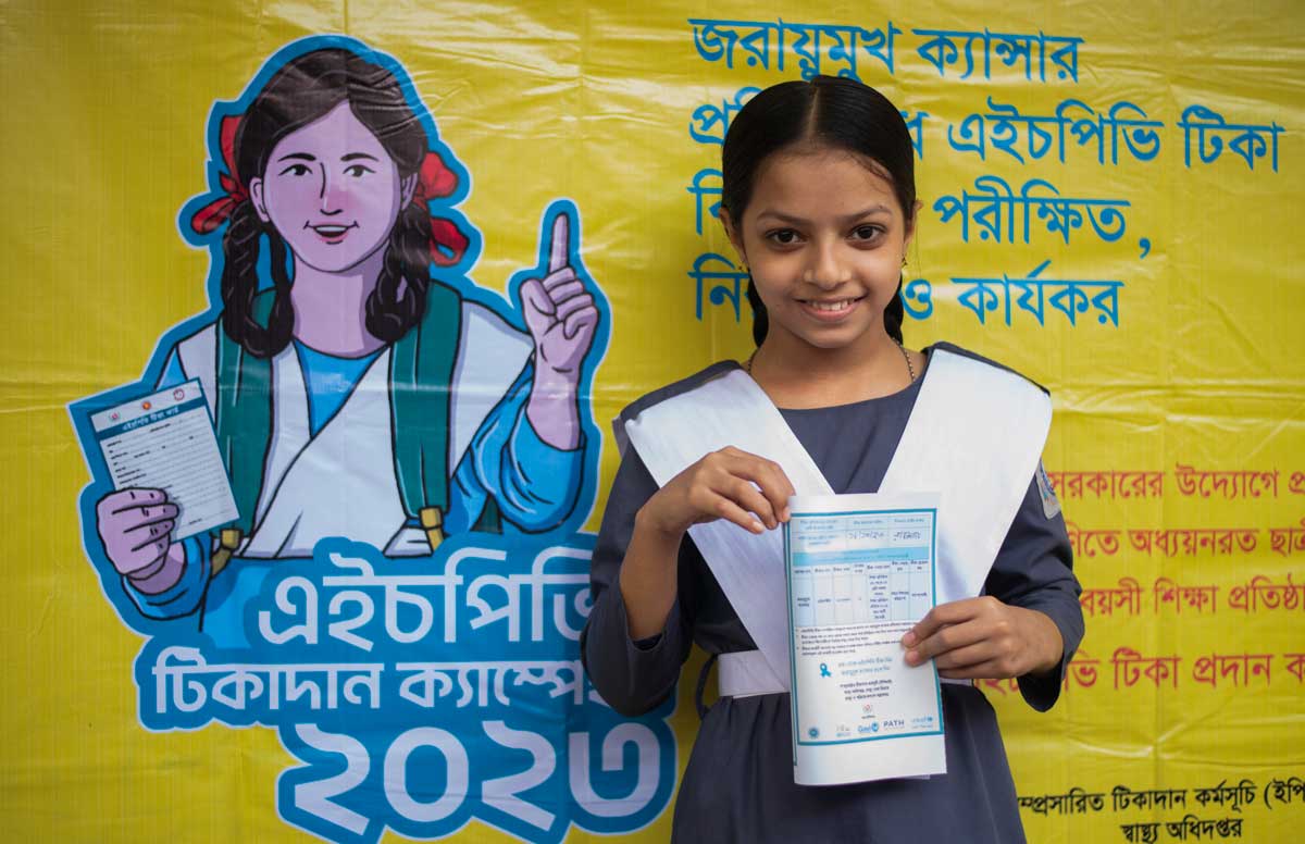 HPV vaccination in Bangladesh. Credit: Gavi/2023/Ashraful Arefin.