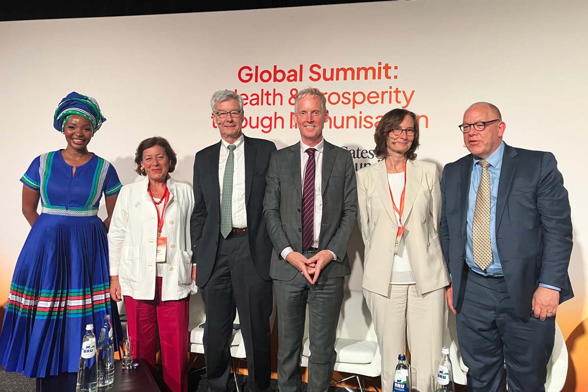 IFFIm Board Director Ken Lay at the Global Summit: Health & Prosperity through Immunisation in Brussels on 25 June 2025.