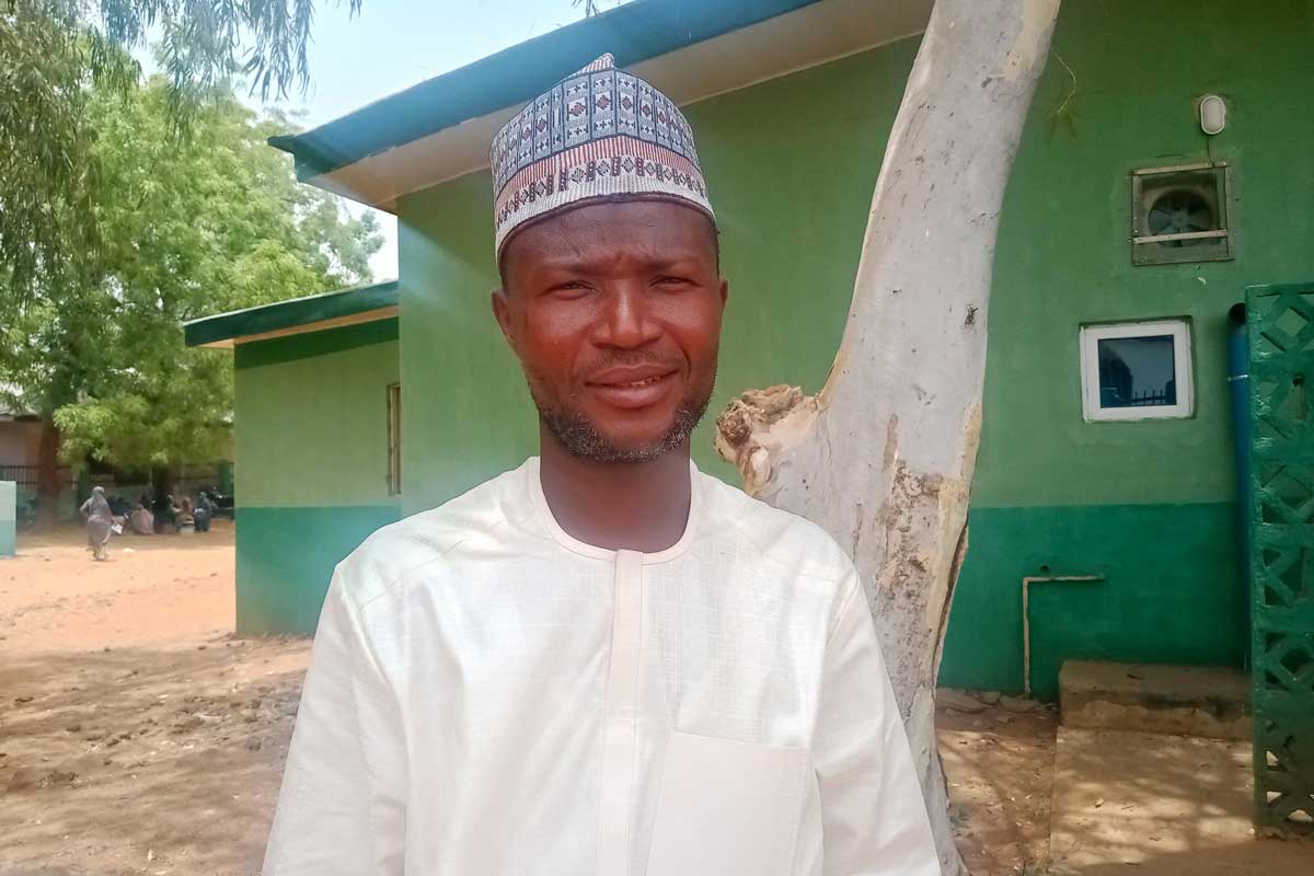 Babangida Shehu, a community leader in Arkilla, engages elders and local gatherings to build trust and increase acceptance of vaccines. Credit: Jesusegun Alagbe
