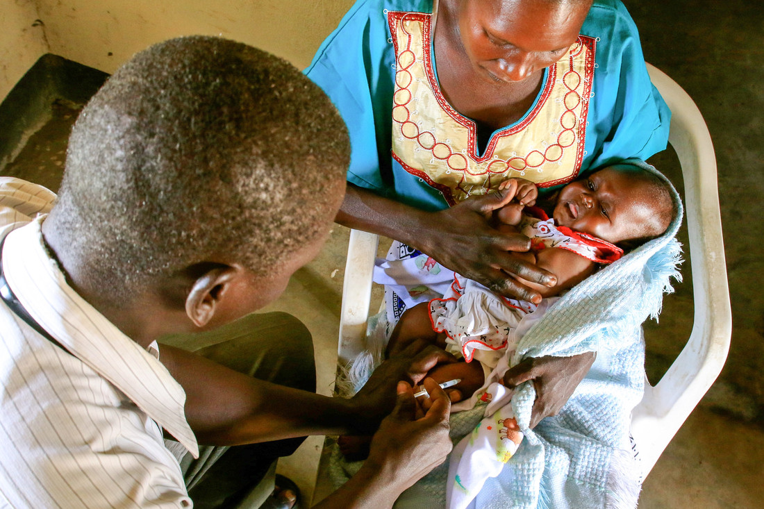 The five-in-one pentavalent vaccine being introduced in South Sudan. Credit: Gavi/2014/Mike Pflanz.